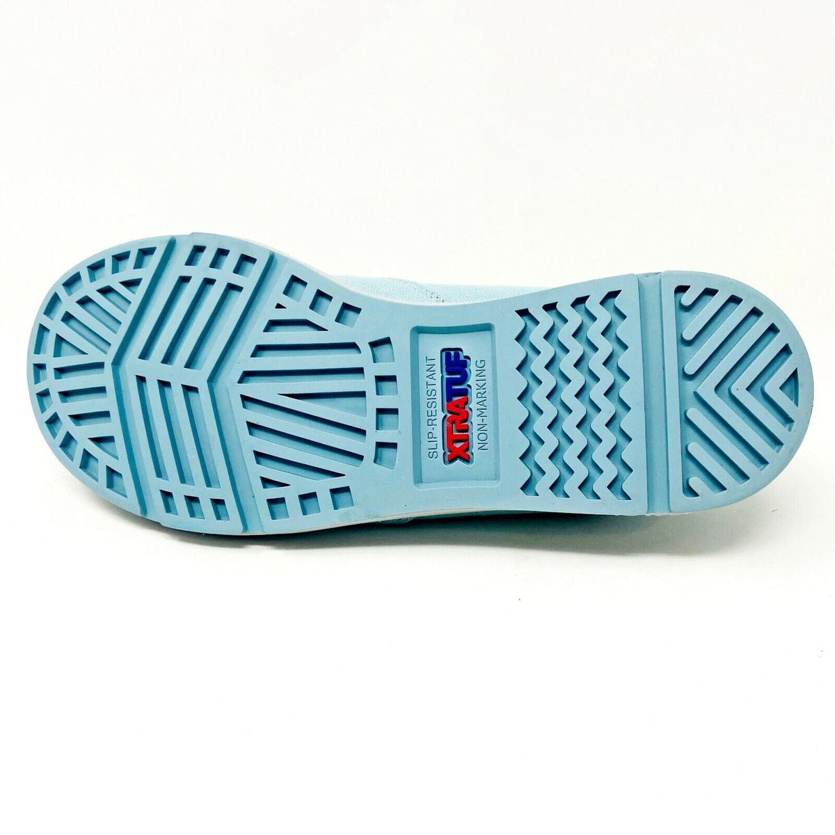 XtraTuf Yellowtail Sky Blue Slip Resistant Womens Canvas Slip On Work Shoes