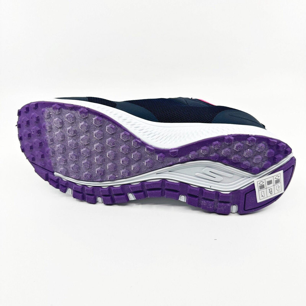 Skechers Go Run Consistent Vibrant Dash Navy Kids Girls Size 3.5