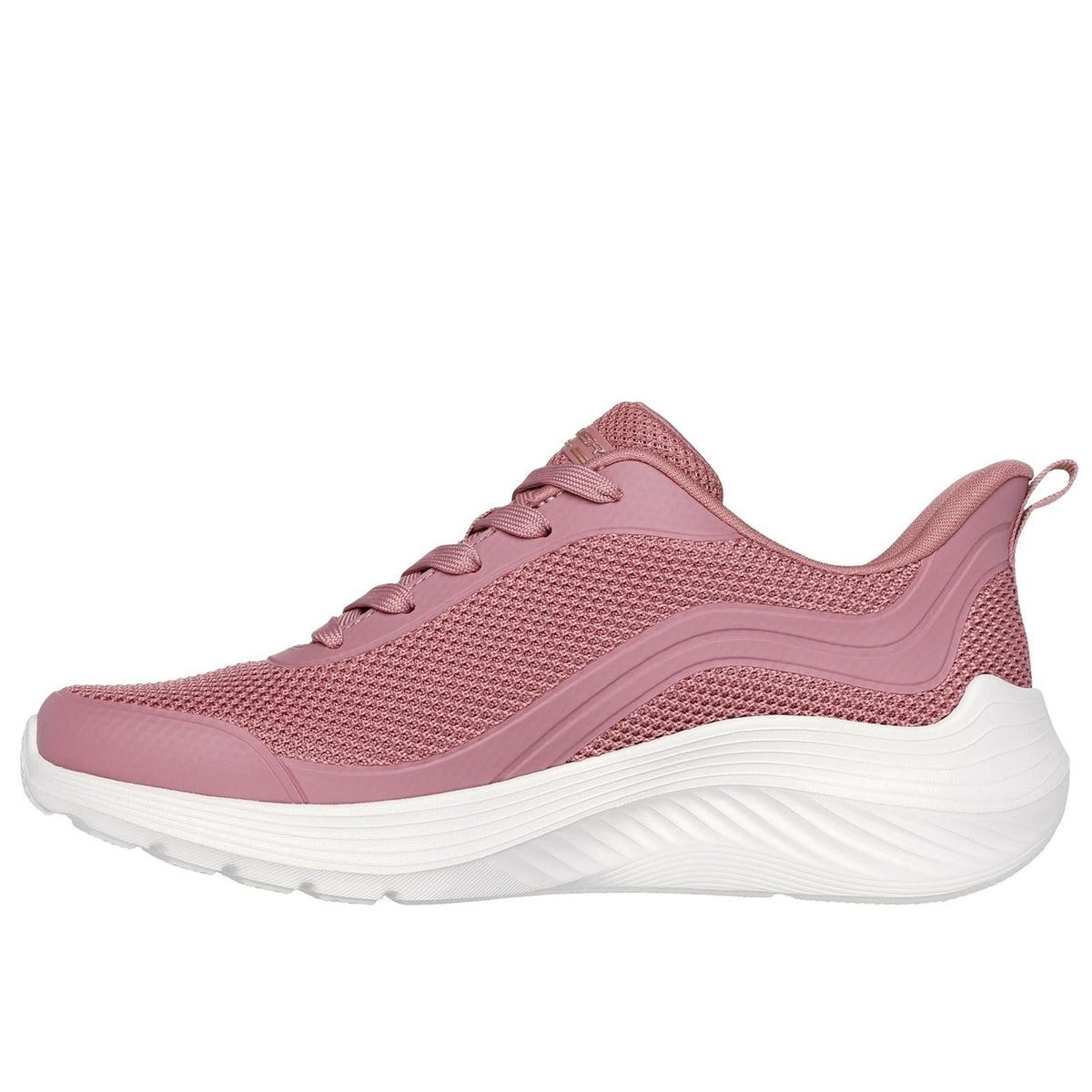 Women's Wide Fit Skechers 117483 Bobs Sport Squad Waves Still Wading Trainers