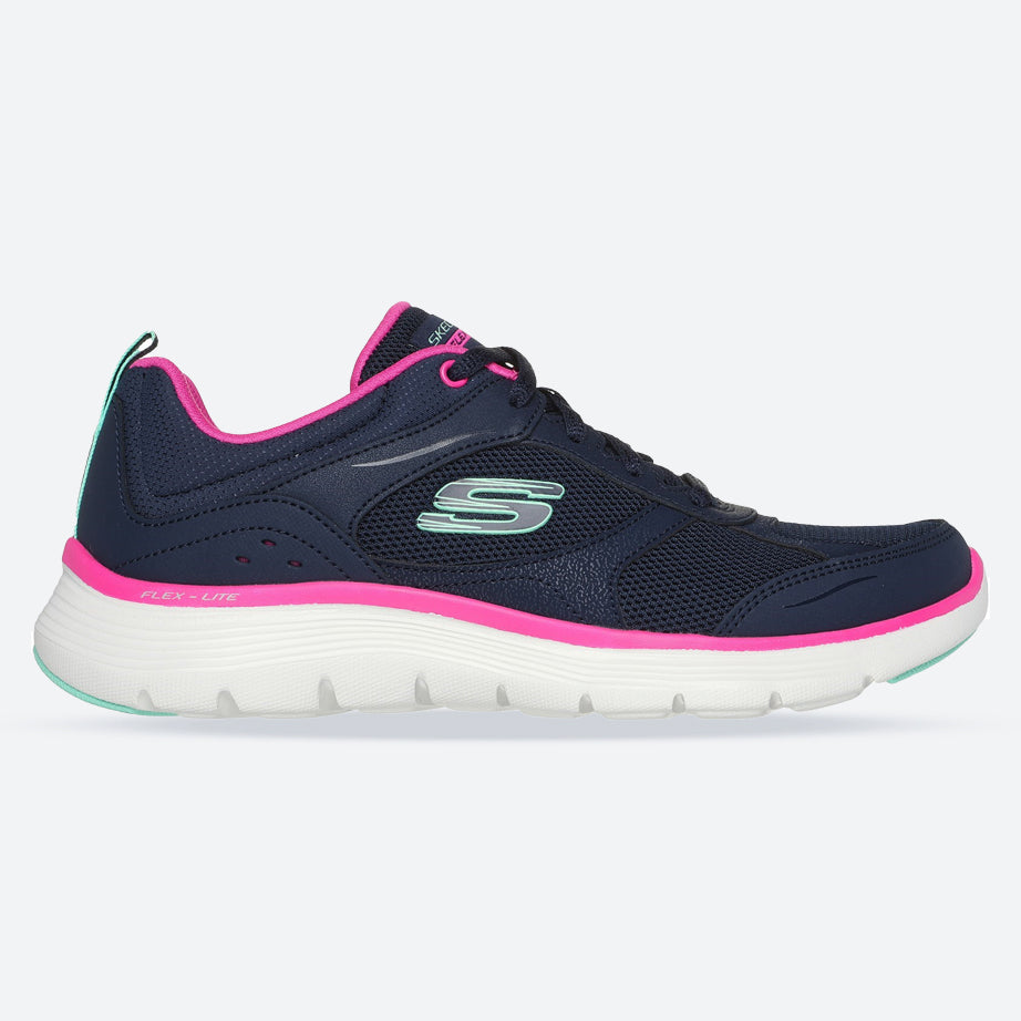 Womens Wide Fit Skechers 150202 Flex Appeal 5.0 Fresh Touch Trainers