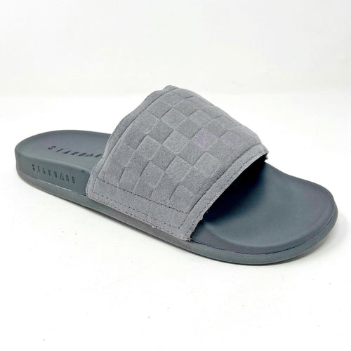 STNDRD Standard Los Angeles Monaco Checkerboard Gray Mens Slide Sandals