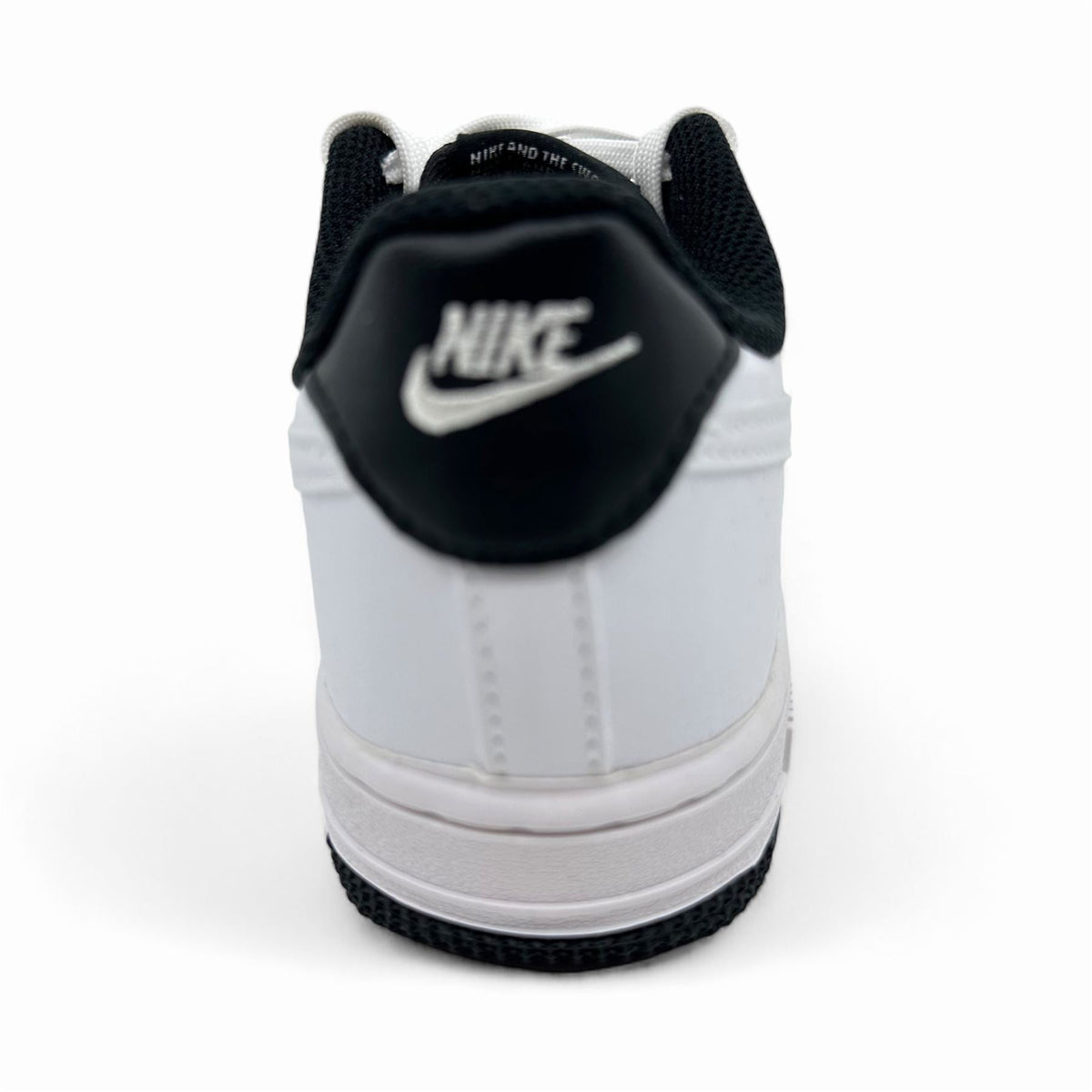 Nike Force 1 ESS White Black Kids Size 1 Athletic Sneaker