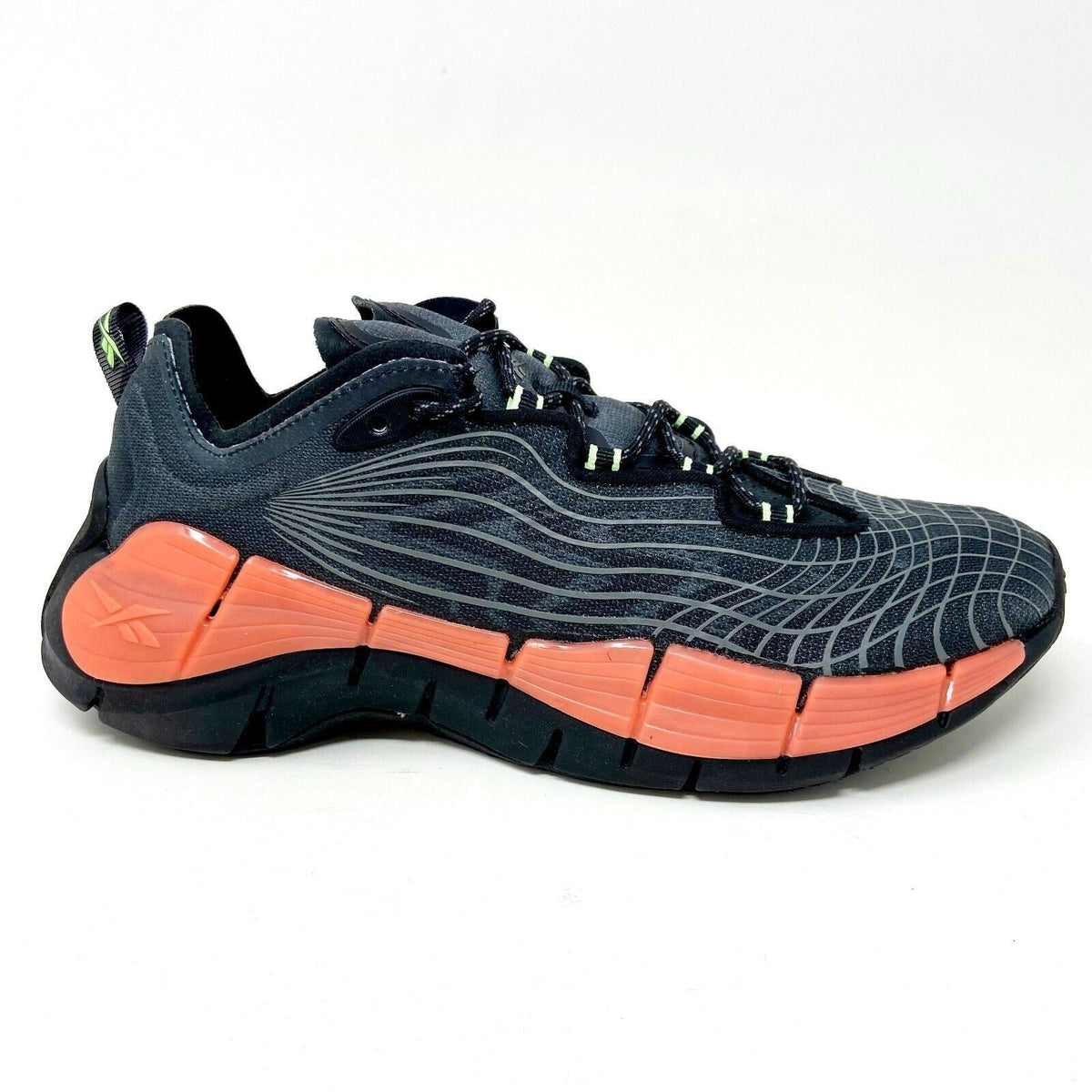 Reebok Zig Kinetica II Digi-Scape Orange Flare Mens Running Shoes FX9349