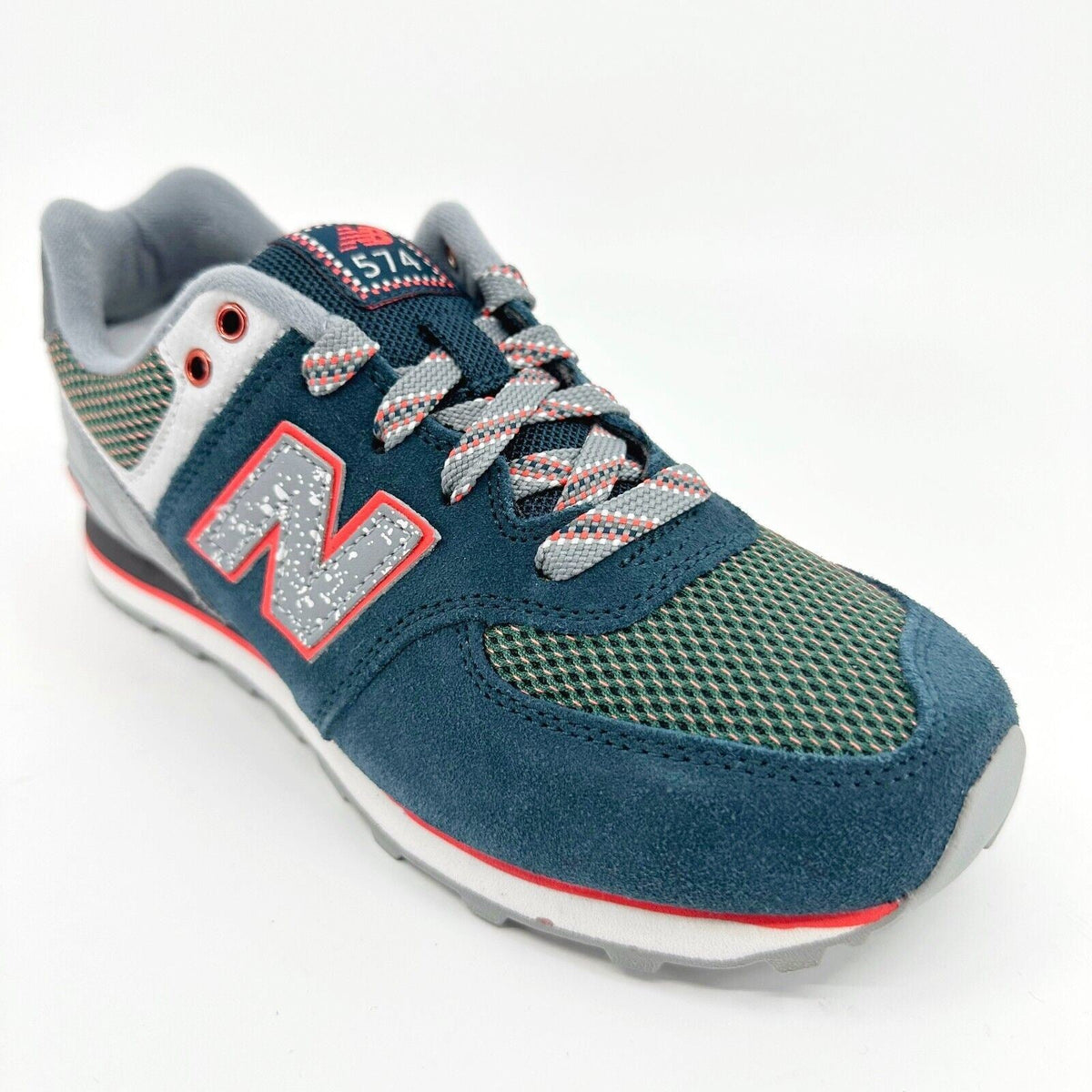 New Balance 574 Classics Navy Blue Grey Kids Running Sneakers KL57401P