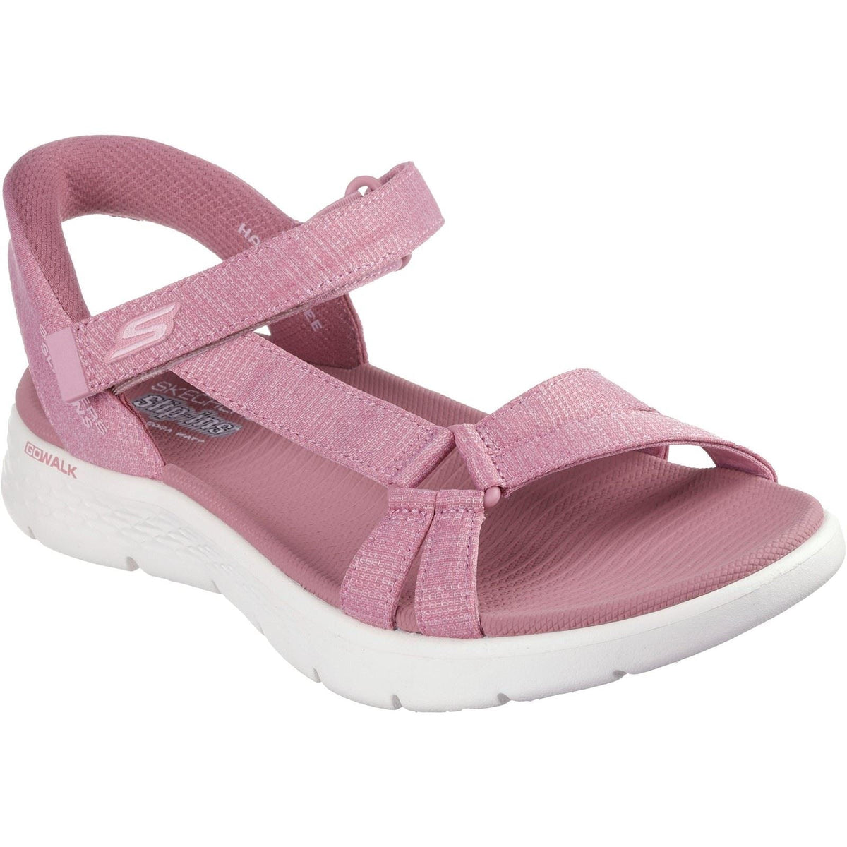 Women's Wide Fit Skechers 141481 Slip-ins Go Walk Flex Illuminate Sandals