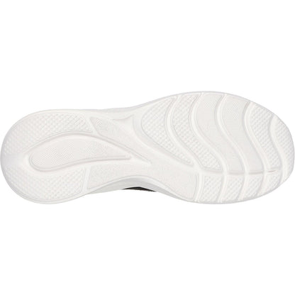 Women's Wide Fit Skechers 117483 Bobs Sport Squad Waves Still Wading Trainers