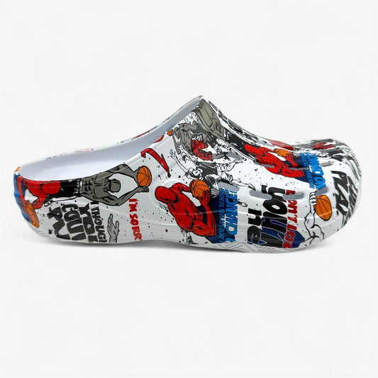 AND1 Bodega Clog White Multicolor Mens Sandal Slide