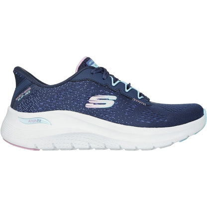 Women's Wide Fit Skechers 150333 Slip-ins Arch Fit 2.0 Fresh Space Trainers