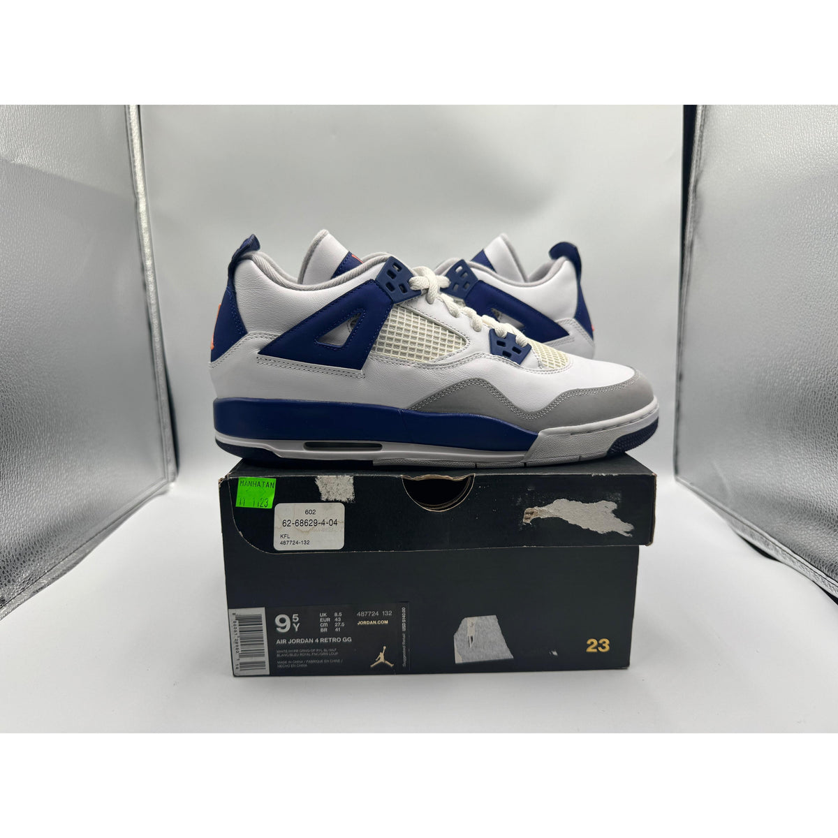 PRE OWNED Air Jordan Retro 4 Deep Royal Blue (GS) Conditional
