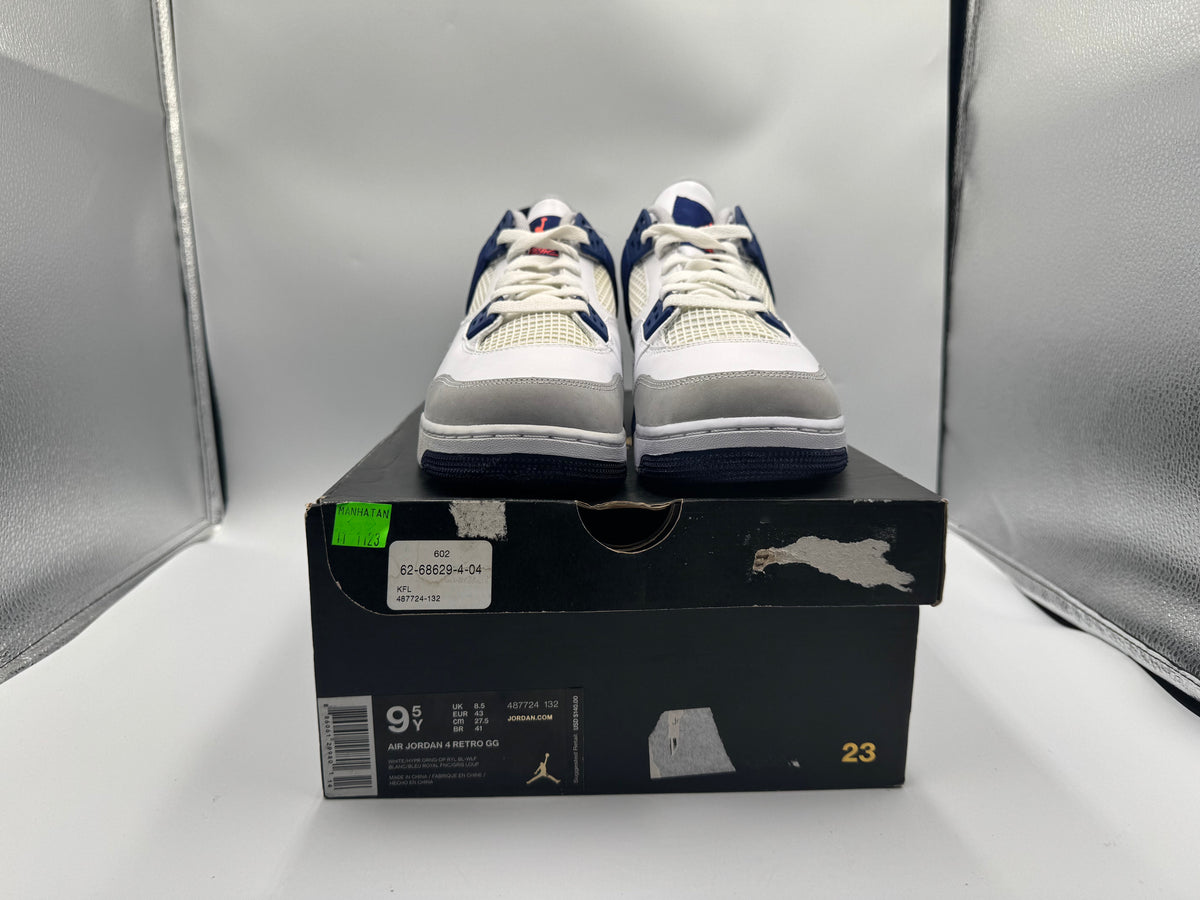 PRE OWNED Air Jordan Retro 4 Deep Royal Blue (GS) Conditional
