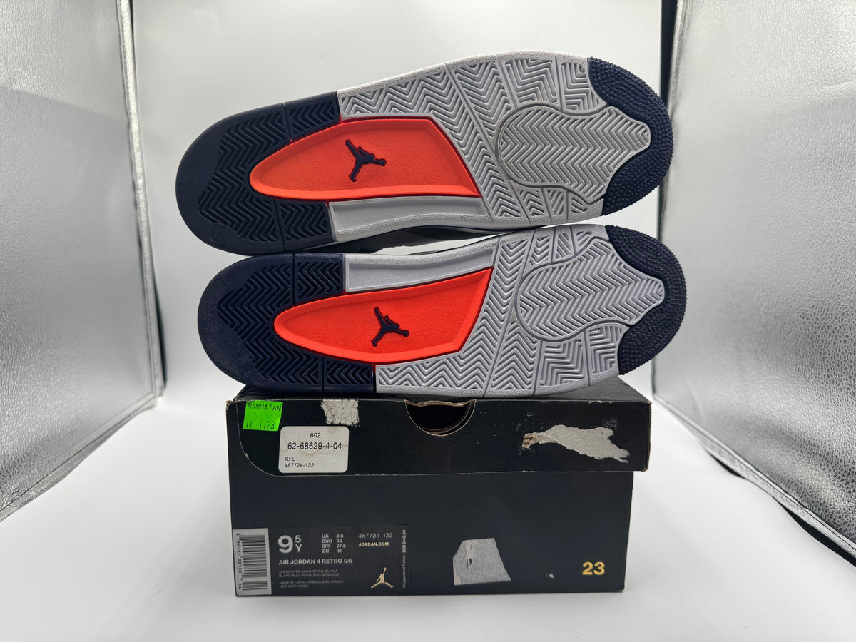 PRE OWNED Air Jordan Retro 4 Deep Royal Blue (GS) Conditional