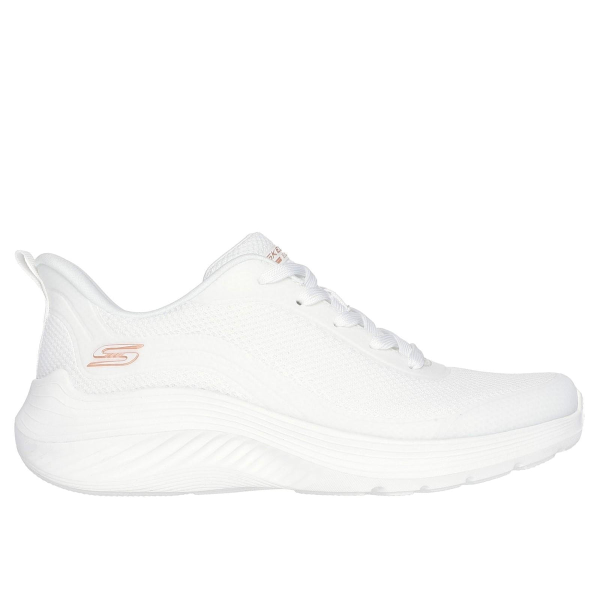 Women's Wide Fit Skechers 117483 Bobs Sport Squad Waves Still Wading Trainers