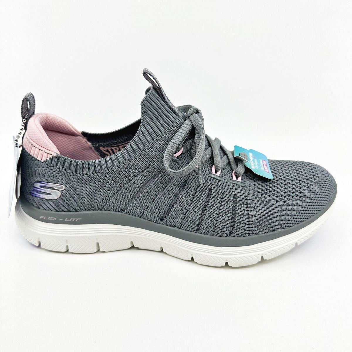 Skechers Flex Appeal 4.0 Victory Lap Charcoal Pink Womens Size 5 Sneakers