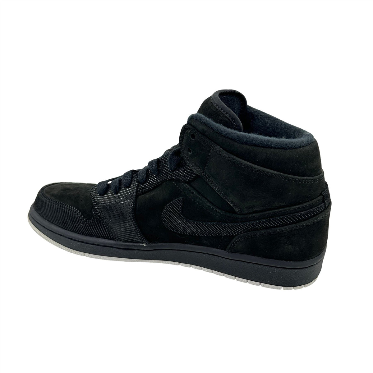 Jordan 1 Mid Black Summit White Mens Athletic Sneaker