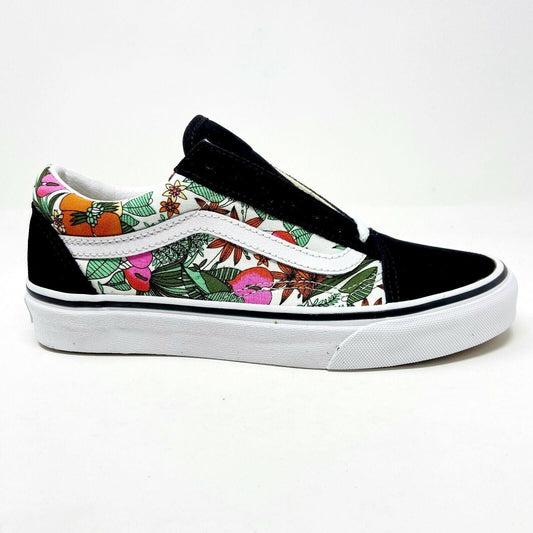 Vans Old Skool (Multi Tropical) Black True White Floral Womens Casual Shoes