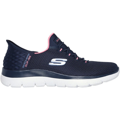 Women's Wide Fit Skechers 150123 Slip-ins Summits Diamond Dream Trainer
