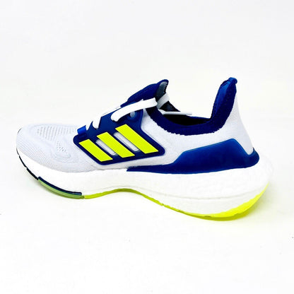 Adidas UltraBoost 22 White Yellow Blue Womens Size 7 Running Shoes GZ7211