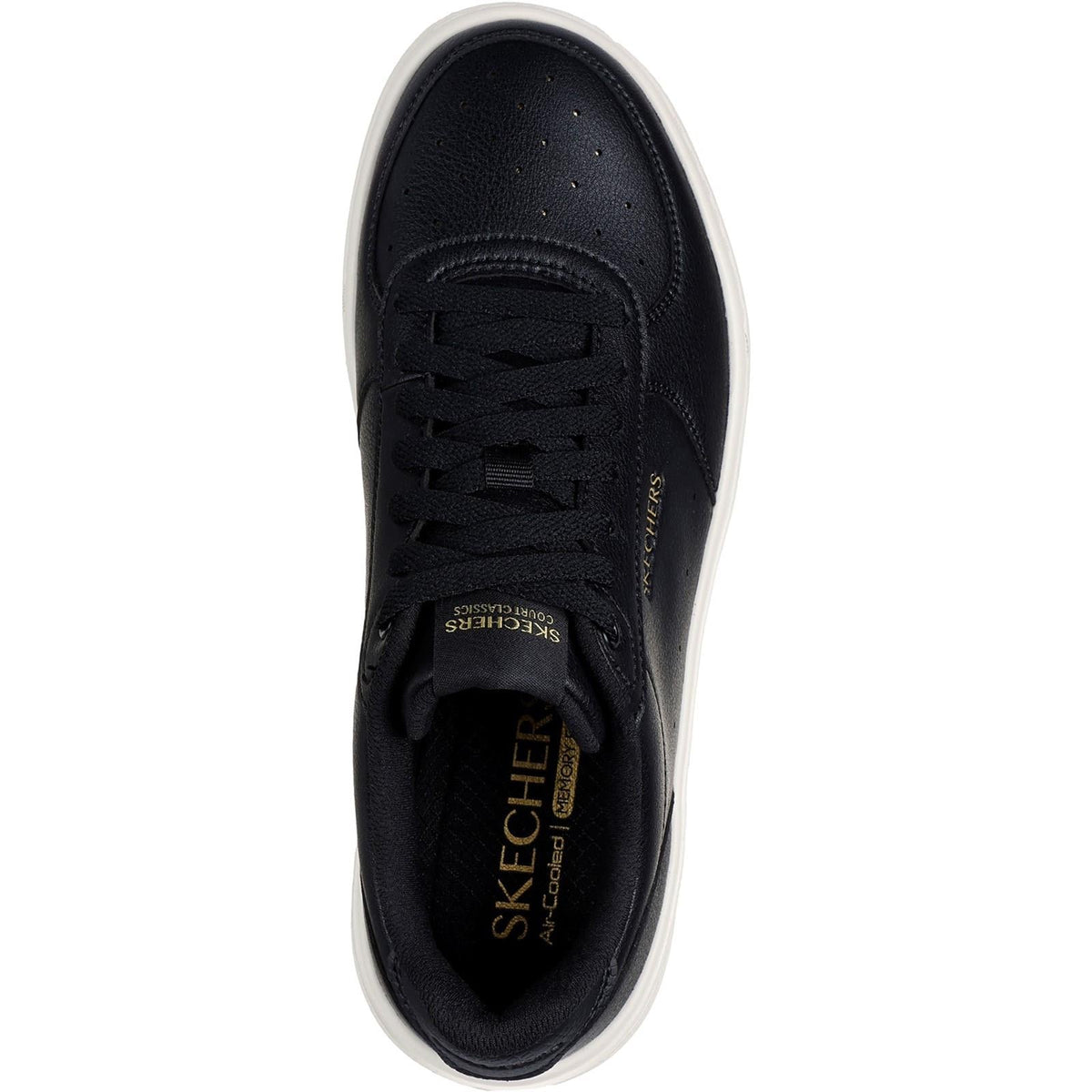 Women's Wide Fit Skechers 185110 Court Classics Grand 92 Be Lifted Trainers