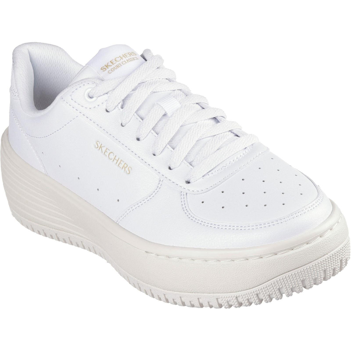 Women's Wide Fit Skechers 185110 Court Classics Grand 92 Be Lifted Trainers