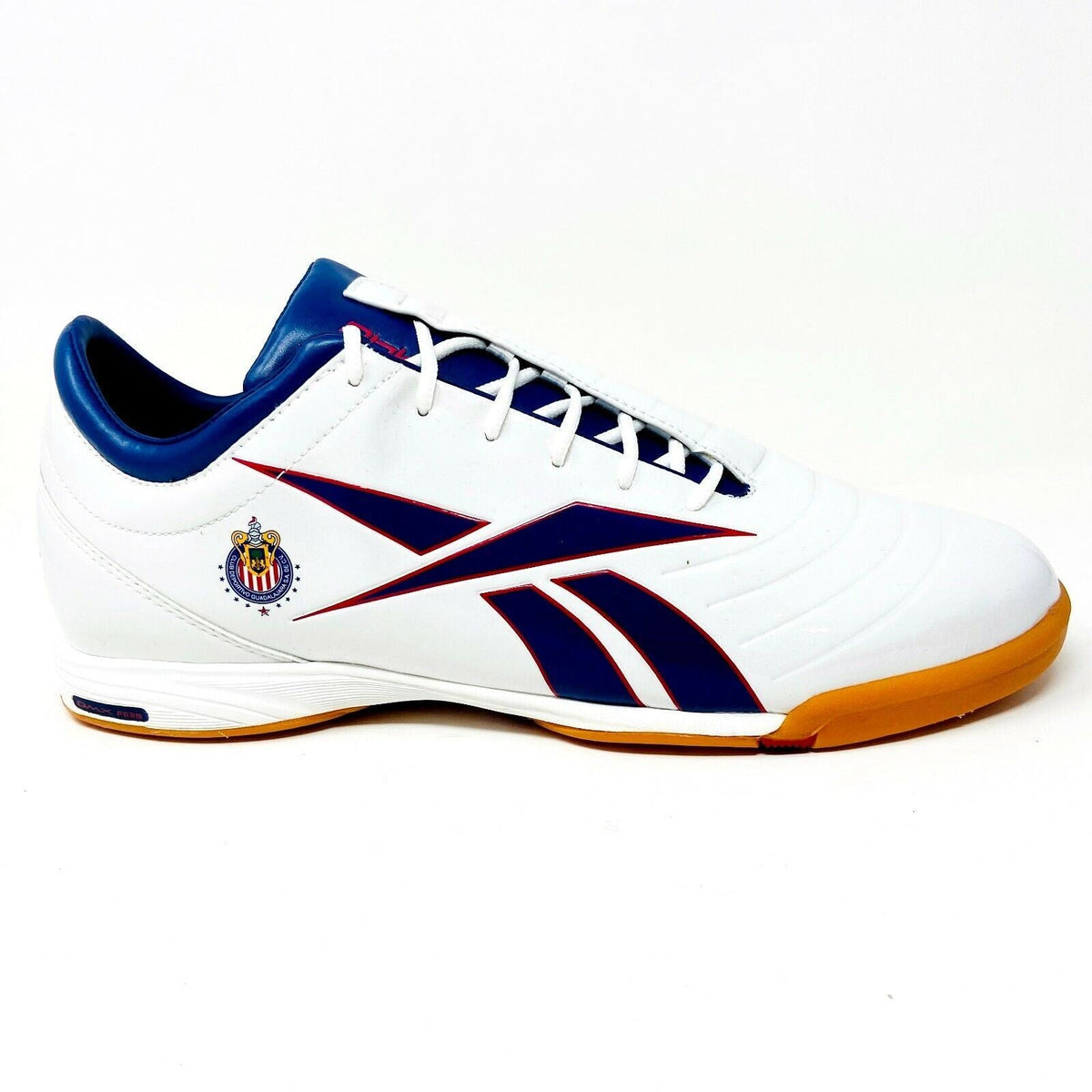Reebok Chivas Sprint Fit White Navy Red Mens Indoor Soccer Sport Shoes 19 707439