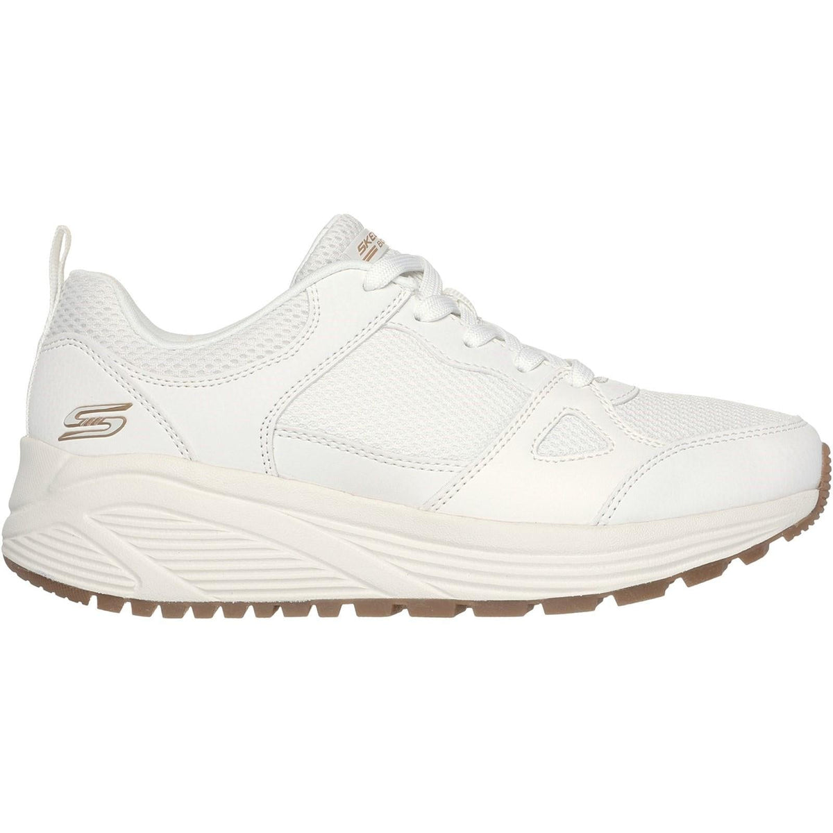 Womens Wide Fit Skechers 117268 Bobs Sparrow 2.0 Retro Clean Trainers