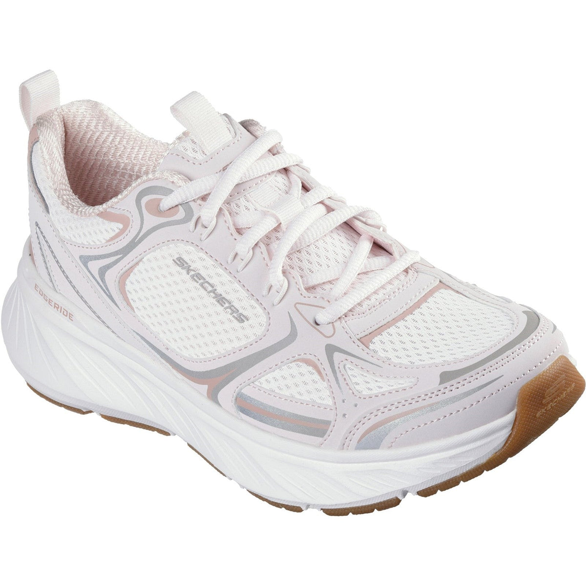 Women's Relaxed Fit Skechers 150475 Edgeride Silver Eclipse Trainers